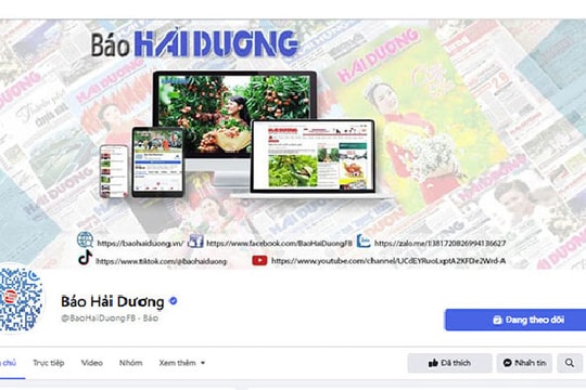 Báo Hải Dương lọt top 3 báo Đảng địa phương có Fanpage được cấp tích xanh nhiều người theo dõi