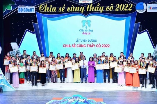 Chương trình "Chia sẻ cùng thầy cô" tôn vinh 68 nhà giáo tiêu biểu