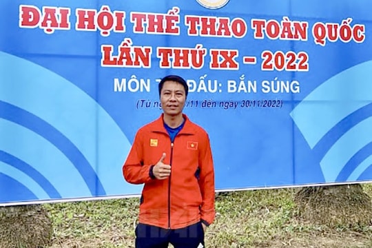 Đại hội Thể thao toàn quốc lần thứ IX, xạ thủ Trần Quốc Cường mang về huy chương vàng thứ năm cho đoàn Hải Dương