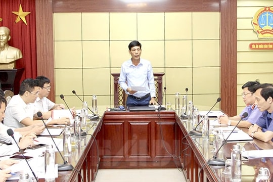 Tòa án Nhân dân tỉnh trong tốp đầu toàn quốc về tổ chức phiên tòa trực tuyến