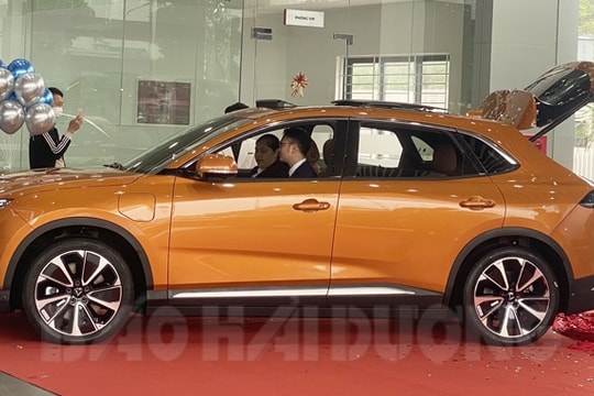 Bàn giao 15 xe ô tô điện Vinfast VF8 đầu tiên cho khách hàng Hải Dương 