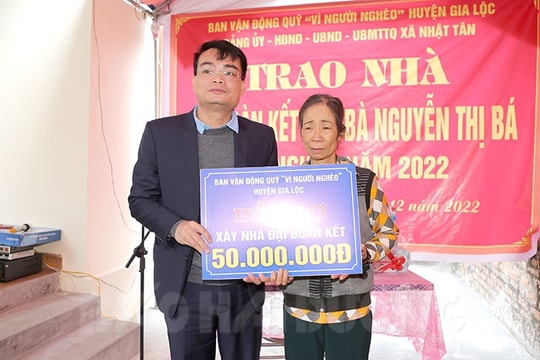 Gia Lộc hỗ trợ xây nhà "đại đoàn kết" cho hộ nghèo