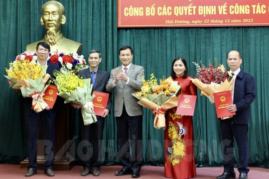 Bổ nhiệm 3 Phó Giám đốc Sở và 1 Phó Chánh Văn phòng UBND tỉnh Hải Dương