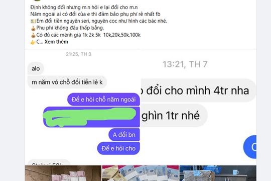 Đổi tiền mới qua mạng: Vừa mất phí, vừa dễ dính "bẫy" lừa đảo