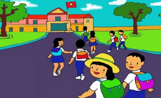 Xây trụ sở xã trước trường học