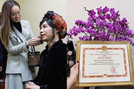 Vợ Nghệ sĩ nhân dân Công Lý xúc động khi chồng nhận bằng khen "Gặp nhau cuối năm"