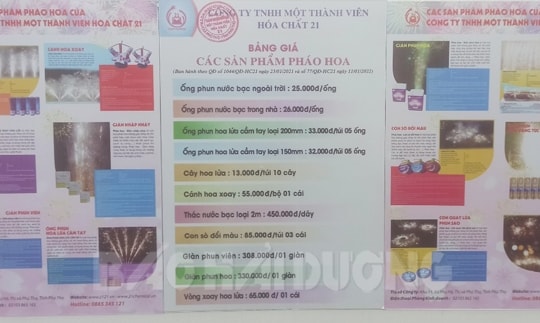 7 cửa hàng bán pháo hoa của Nhà máy Z121 tại Hải Dương