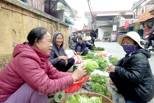Rau xanh tăng giá nhẹ