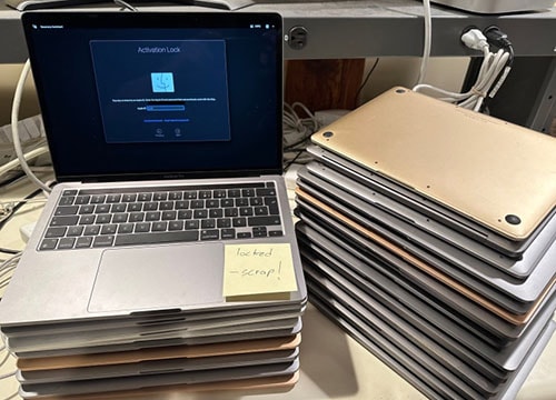 MacBook bị bán phế liệu do khóa iCloud