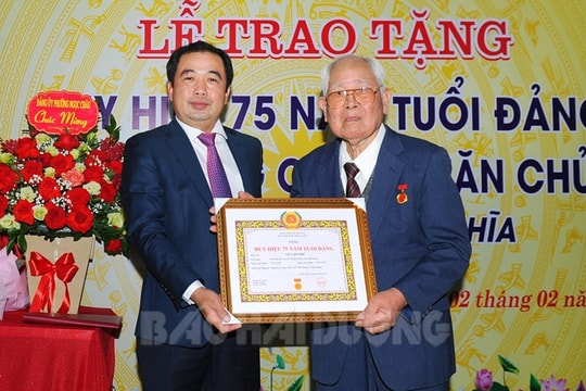 [Video] Các đồng chí lãnh đạo tỉnh trao Huy hiệu Đảng cho một số đảng viên tiêu biểu