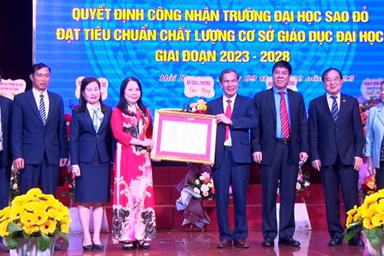 Trường Đại học Sao Đỏ đạt tiêu chuẩn chất lượng cơ sở giáo dục đại học giai đoạn 2023-2028