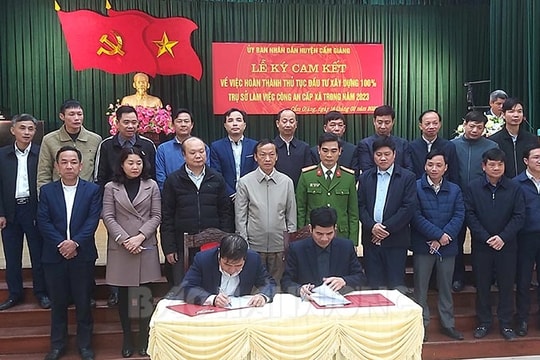 Cẩm Giàng phấn đấu khởi công xây dựng các trụ sở làm việc công an cấp xã trong năm nay