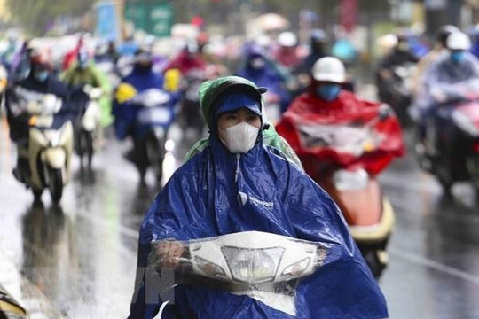 Không khí lạnh gây mưa, khu vực Hà Nội có mưa rào