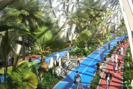 Dự án phố đi bộ trang bị điều hòa dài 93 km ở Dubai