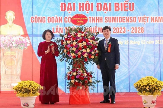 Mỗi năm có 1.100 công nhân Công ty Sumidenso Việt Nam được trợ cấp khó khăn