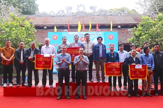 Các kỳ thủ Cẩm Giàng, Chí Linh giành giải nhất Giải cờ tướng Hội Nhà báo tỉnh Hải Dương