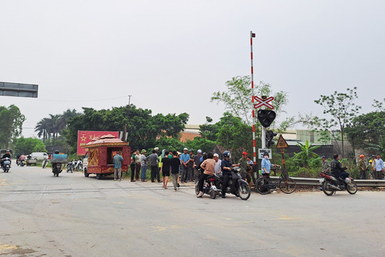 Tai nạn đường sắt tại Cẩm Giàng làm 1 người tử vong
