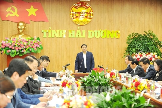 [Video] Thủ tướng Chính phủ Phạm Minh Chính làm việc với Ban Thường vụ Tỉnh uỷ Hải Dương