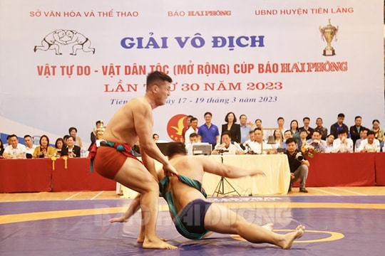 Hấp dẫn Giải vô địch Vật tự do - Vật dân tộc (mở rộng) Cúp Báo Hải Phòng lần thứ 30