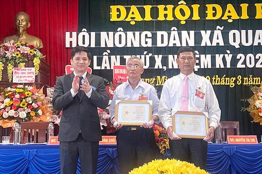 Lãnh đạo Hội Nông dân Việt Nam dự Đại hội Hội Nông dân xã Quang Minh lần thứ X