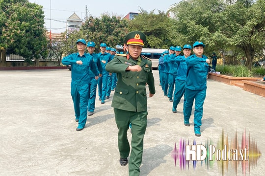 Chiến sĩ dân quân tự vệ Hải Dương miệt mài luyện tập