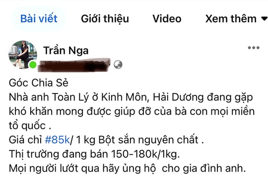 Mạo danh bột sắn dây Kinh Môn trên mạng xã hội