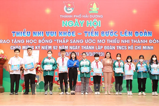 Ngày hội "Thiếu nhi vui khỏe - Tiến bước lên Đoàn" ở TP Hải Dương