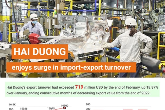 [Infographic] Hai Duong enjoys surge in import-export turnover