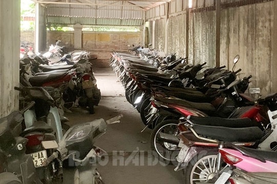 Công an Nam Sách tìm chủ sở hữu 109 xe mô tô, xe gắn máy vi phạm