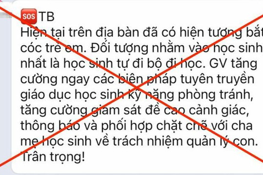 Thông tin "bắt cóc trẻ em" là thất thiệt, trường học ở Hà Nội mời công an vào cuộc