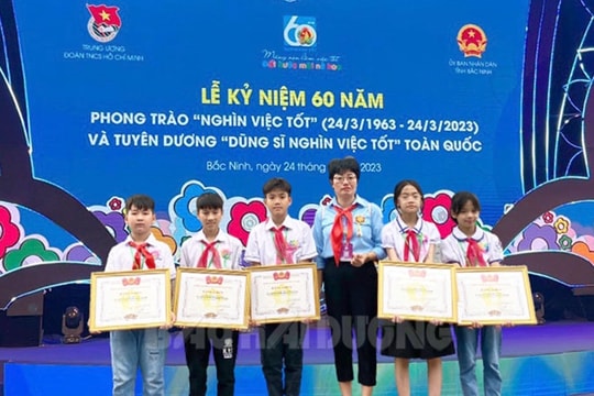 Five Hai Duong pupils honored in "A Thousand of Good Deeds" movement