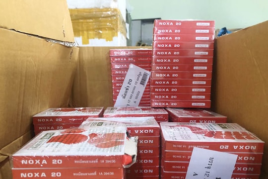 Xe tải chở hơn 8.600 hộp thuốc xương khớp nghi hàng lậu