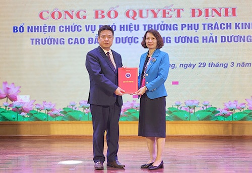 Bộ Y tế bổ nhiệm Phó Hiệu trưởng Trường Cao đẳng Dược Trung ương Hải Dương