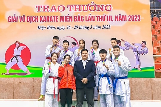 Đội karate Hải Dương vượt chỉ tiêu huy chương Giải vô địch karate miền Bắc
