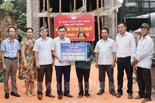 25 hộ nghèo ở Hải Dương được hỗ trợ xây nhà “đại đoàn kết” từ nguồn tài trợ