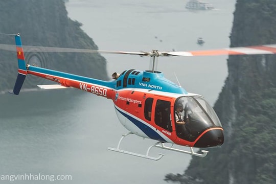 Rơi máy bay trực thăng chở khách ngắm vịnh Hạ Long, 5 người gặp nạn