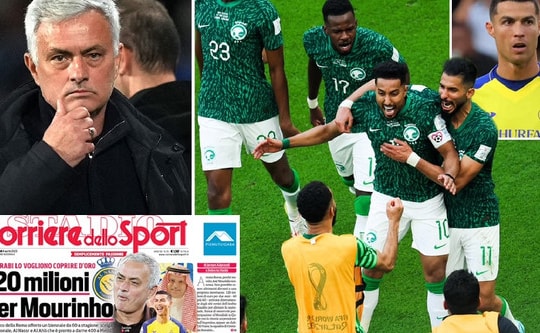 Mourinho được đề nghị 120 triệu euro dẫn dắt tuyển Saudi Arabia