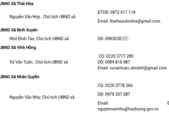 Sớm sửa thông tin người phát ngôn của UBND xã Bình Xuyên