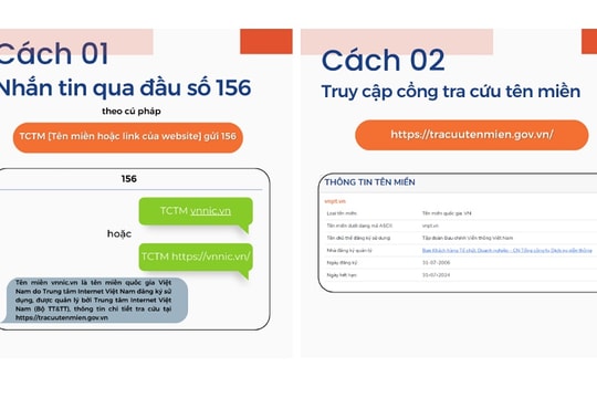 Tra cứu xác thực tên miền để phòng ngừa lừa đảo trên mạng