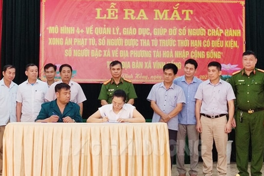 Xã đầu tiên của Bình Giang thành lập mô hình tái hòa nhập cộng đồng
