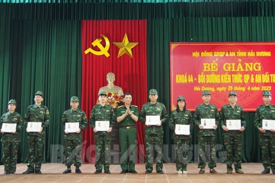 106 học viên hoàn thành lớp bồi dưỡng kiến thức quốc phòng và an ninh