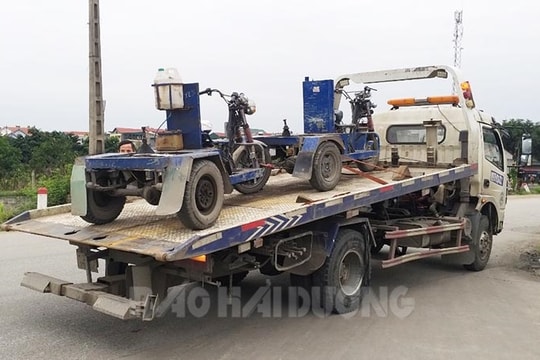 Hải Dương xử lý xe công nông, xe tự chế vi phạm