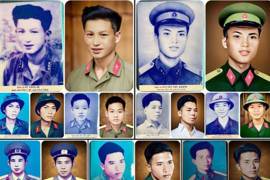 Phục chế hình ảnh các anh hùng liệt sĩ bằng công nghệ AI