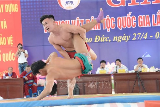 Hà Nội nhất toàn đoàn tại Giải Vô địch Vật dân tộc quốc gia năm 2023