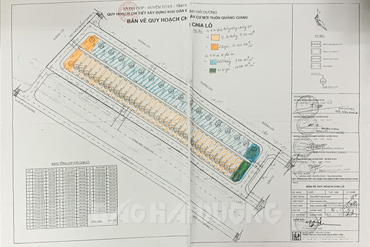 31 lô đất ở xã Đại Hợp có giá khởi điểm 9,5 triệu đồng/m2