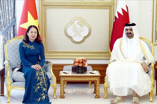 Phó Chủ tịch nước Võ Thị Ánh Xuân hội đàm với Phó Quốc vương Qatar Abdullah bin Hamad Al Thani