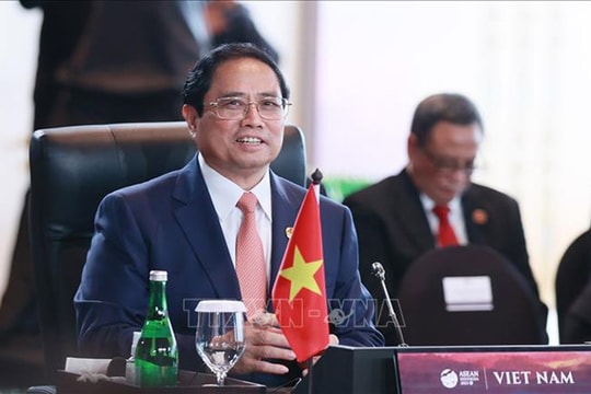 Thủ tướng Phạm Minh Chính lắng nghe, tham gia đối thoại về Cộng đồng ASEAN
