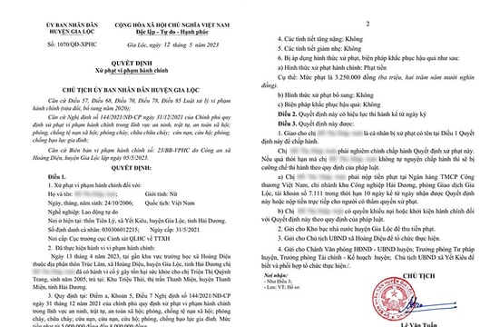 Đánh nhau, 1 nữ sinh bị xử phạt 3,25 triệu đồng 