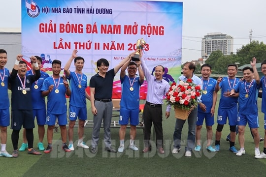 Báo Hải Dương vô địch giải bóng đá nam Hội Nhà Báo tỉnh Hải Dương mở rộng