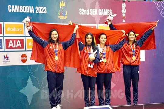Kình ngư Phạm Thị Thu giành huy chương vàng thứ hai, phá kỷ lục SEA Games